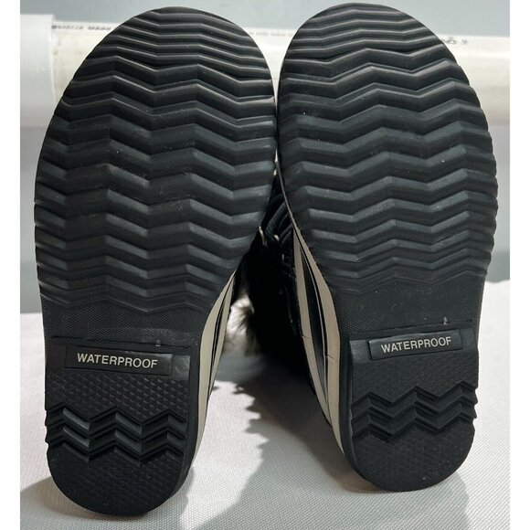 Sorel Joan of Artic Waterproof Boots Womens Sz 6 Black Quarry Suede Winter Snow - Picture 6 of 15